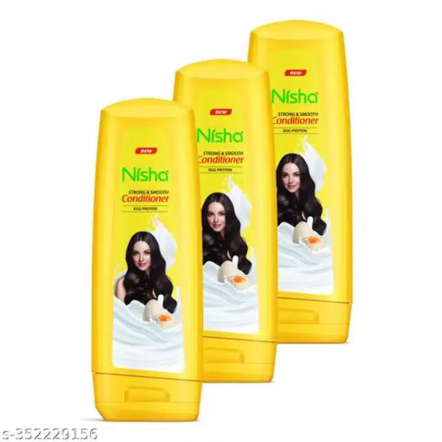 Nisha Egg Protein Hair Conditioner Bottle (180 ml, Pack of 3)