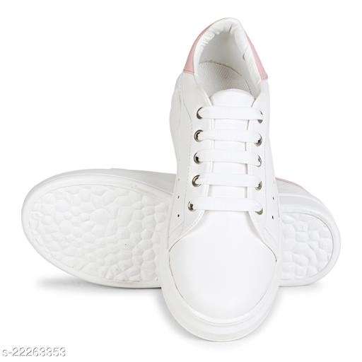 Casual Shoes for Women (White & Pink, 3)