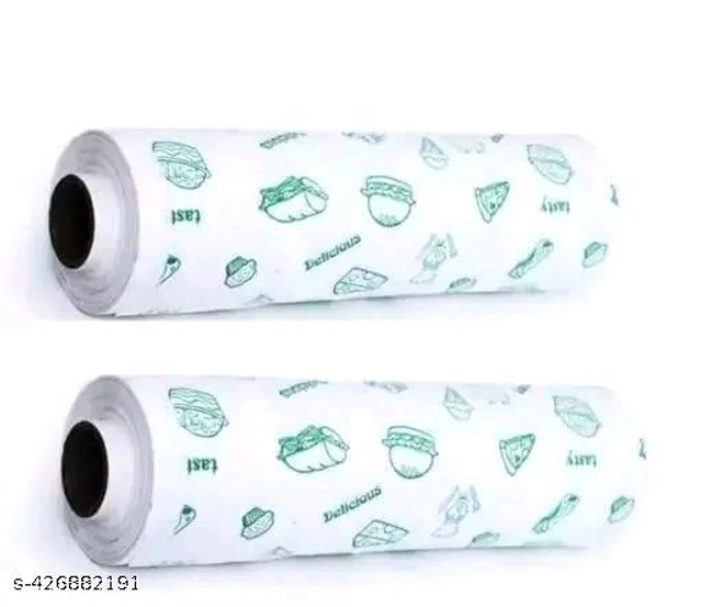 Food Wrapping Roll Paper (White, 25 m) (Pack of 2)