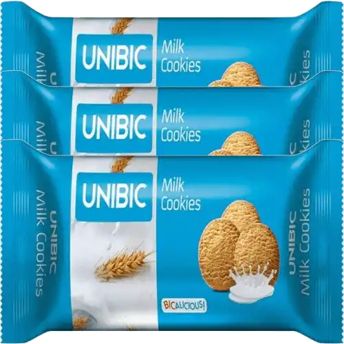 युनिबिक मिल्क कूकीज 3X50 g (सेट ऑफ़ 3)