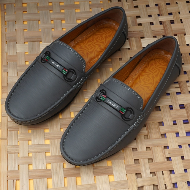 Loafers for Men (Grey, 6)