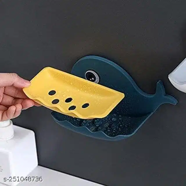 Plastic Fish Shape Soap Holder (Multicolor, Pack of 4)