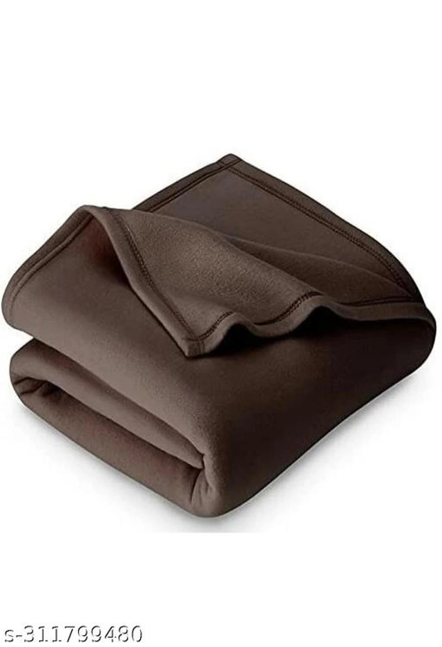 Fleece Blankets for Home (Pack of 2) (Brown & Maroon, Free Size)