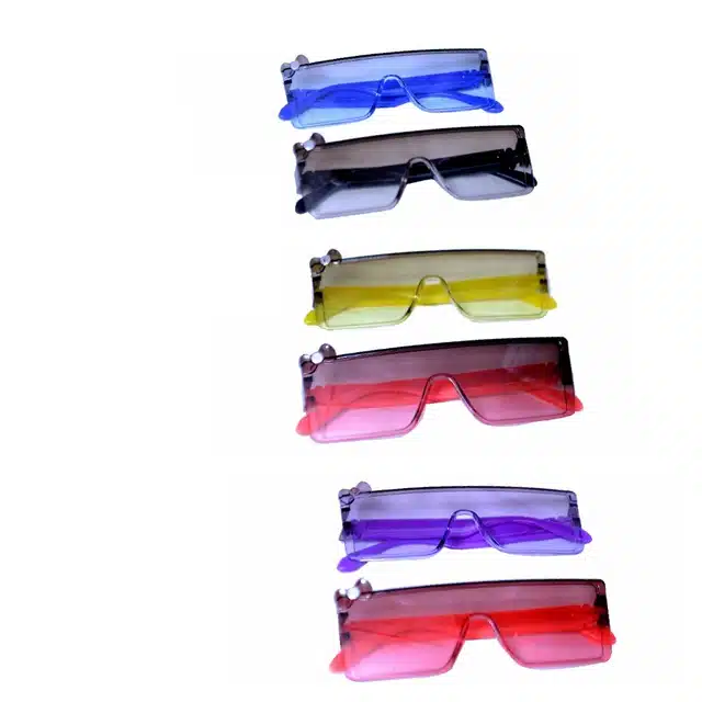 UV Protected Sunglasses for Kids (Pack of 6) (Multicolor, 4-10 Years)