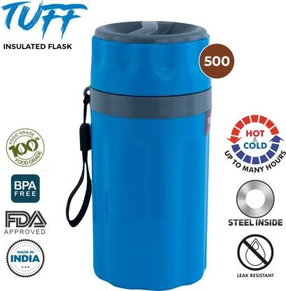 Trueware Tuff flask 500 ml Flask  (Pack of 1, Blue, Plastic)