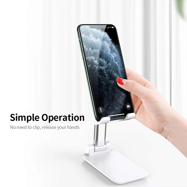 IMMUTABLE Mobile Stand Holder Angle & Height Adjustable for Desk, Cradle, Dock, Compatible with Smartphones (Pack of 1)