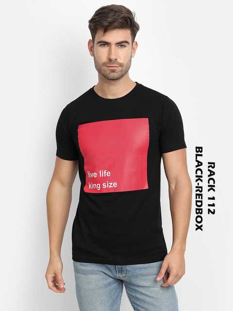 Dillen Killen Printed Trendy T-Shirts (Black, M) (DK-325)