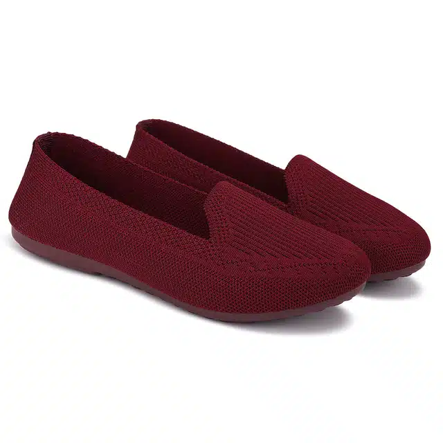 Bersache Loafers for Women (Maroon, 4)