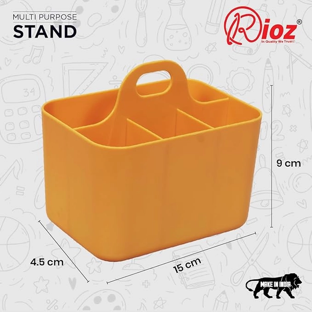 Plastic Multipurpose Storage Basket (Orange)