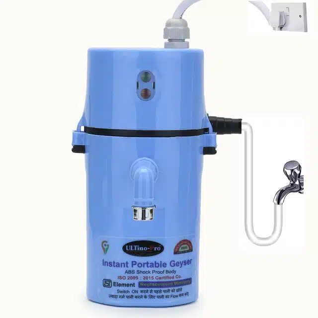 Instant Electric Water Geyser (Multicolor, Small)