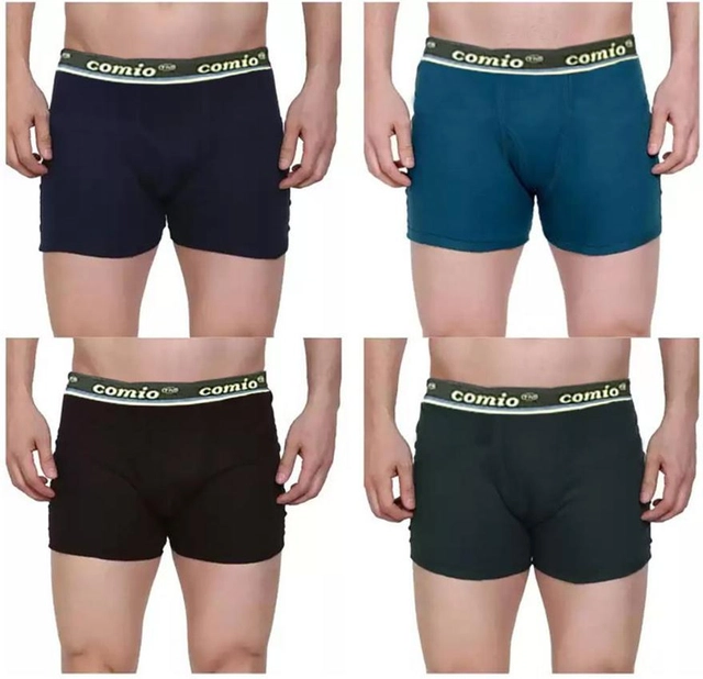 Cotton Trunks for Men (Multicolor, S) (Pack of 4)