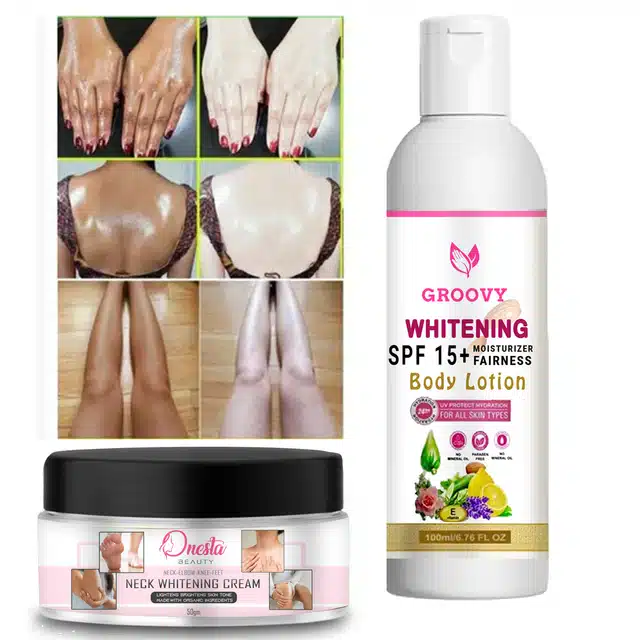 Onesta Whitening Cream with Groovy Whitening Body Lotion (Set of 2)