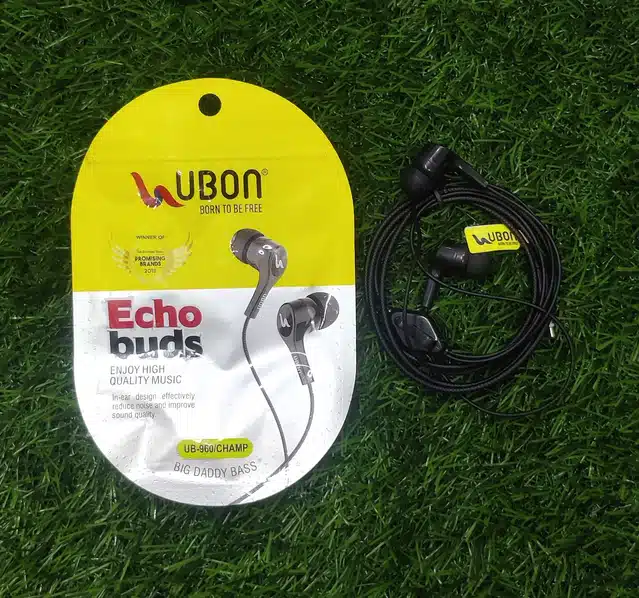 Ubon Ub-960 Echo Buds Wired Earphones (Black)