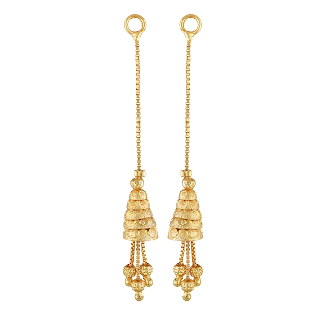 Alloy Earrings for Women & Girls (Gold, Set of 1)