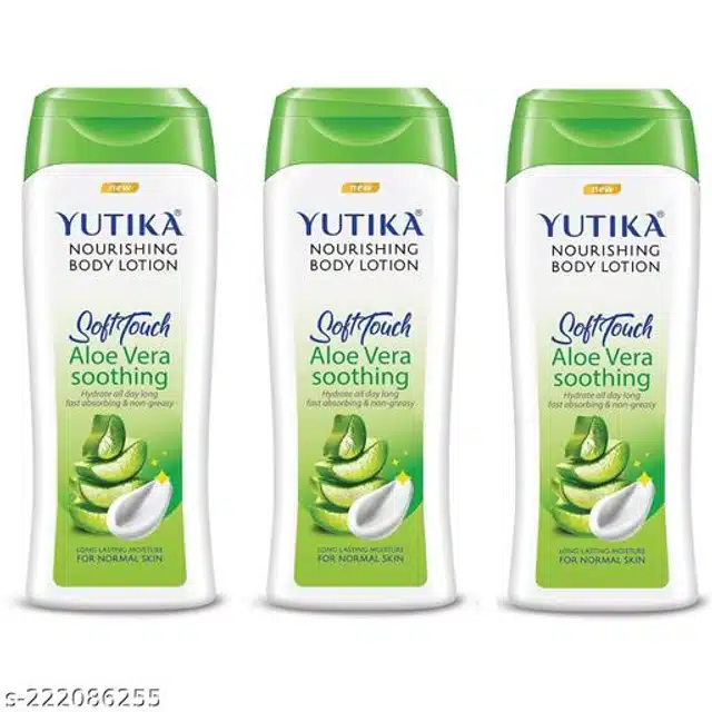 Yutika Soft Touch Aloe Vera Body Lotion (300 ml, Pack of 3)