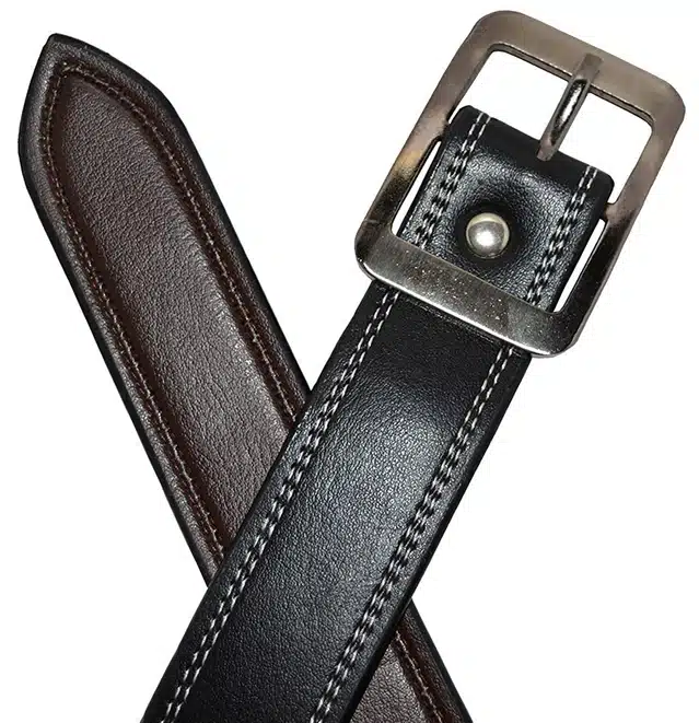 Leather Belt for Men (Black, 42)