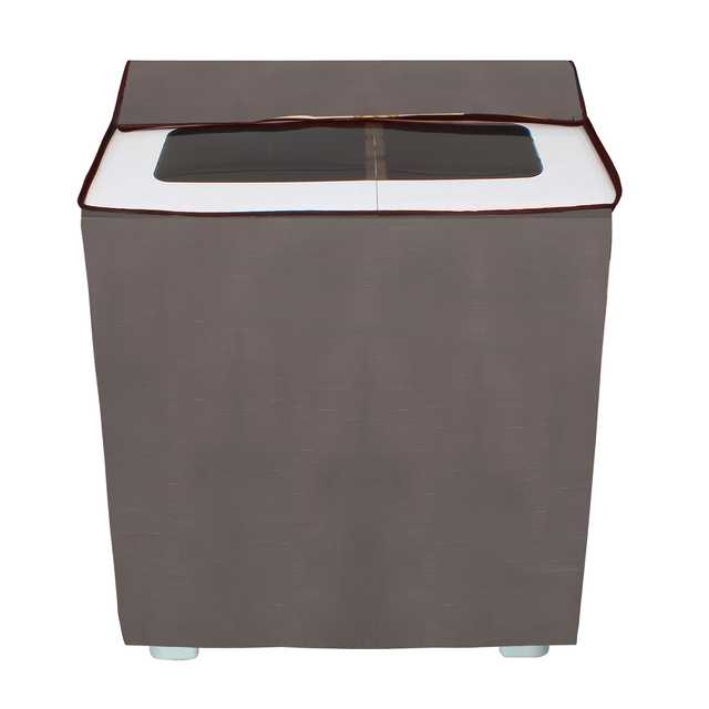E Retailer Waterproof PVC Semi Automatic Washing Machine Cover For 5kg to 8kg (Brown, 33x22x37 Inches) (E-442)