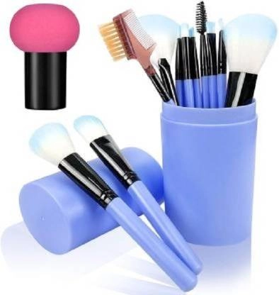 Eyeshadow Brush Foundation & Lips Eyebrows Face Cosmetic Makeup Brush Set for Women (Multicolor, Set of 2)