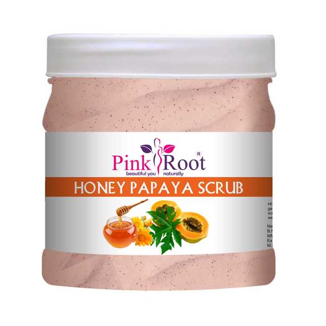 Pink Root Honey Papaya Face Scrub (Pack Of 1, 500 ml) (MI-146)