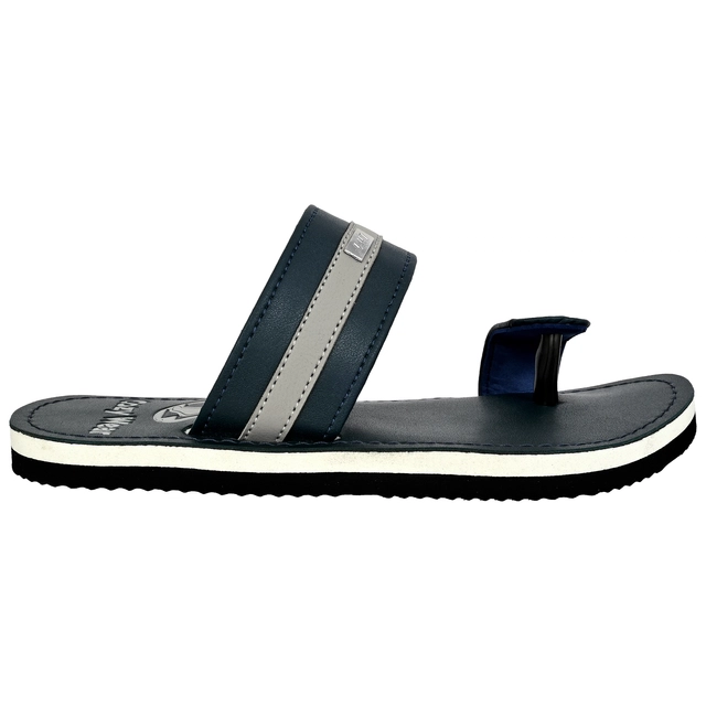 Cozy Wear Flip Flops for Men (Navy Blue, 6)