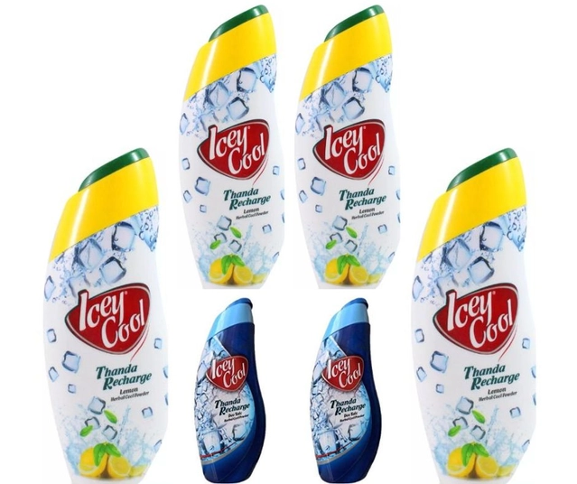 Combo of Icey Cool 2 Pcs (150 g), 2 Pcs (100 g) & 2 Pcs Deo (50 g) Talcum Powders (Set of 6)