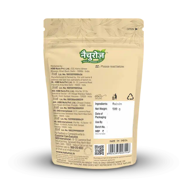 Naturoz Indian Green Kishmish Daily 500 g