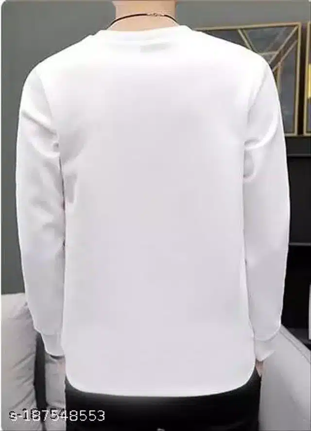 Full Sleeves T-Shirt for Men (White, M)