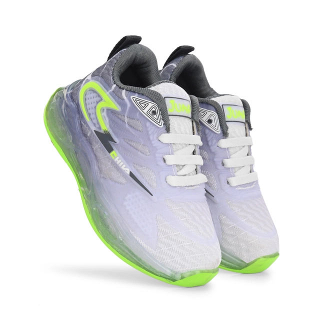 Lightning Sports Shoes for Kids (Grey & Green, 7 C)