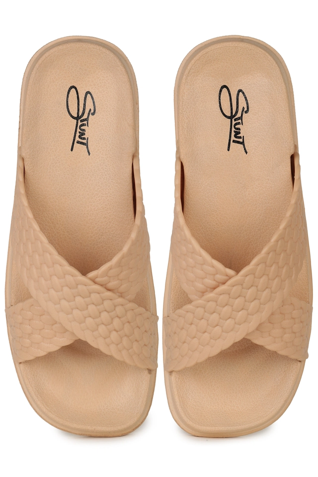 Slippers for Women & Girls (Beige, 4)