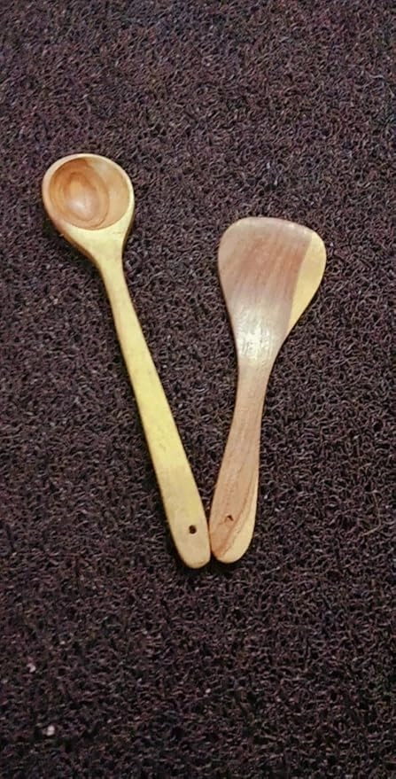 Wooden Utensils Set for Kitchen (Brown, Set of 2)