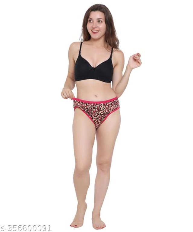 Cotton Printed Briefs for Women (Multicolor, S) (Pack of 3)