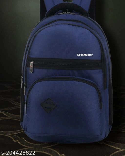 Nylon Backpack for Men & Women (Navy Blue, 35 L)