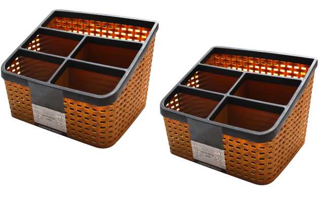 Fable Multi Purpose storage oragnizer,Shelf rack (Pack of 2, Maple) (S-25)