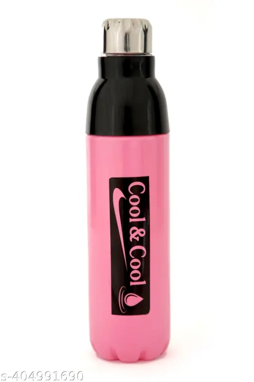 Fancy Plastic Water Bottle (Pink, 1000 ml)