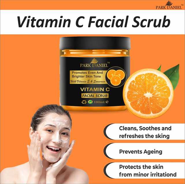Park Daniel Vitamin C Scrub and Tea Tree Face Wash (Pack of 2, 250 ml) (SE-1104)