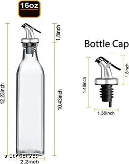 Plastic Leakproof Oil Dispenser (Transparent, 1000 ml)