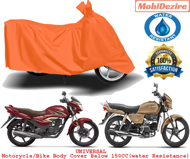 Polyester Semi-Waterproof Universal Motorcycle Cover (Orange)