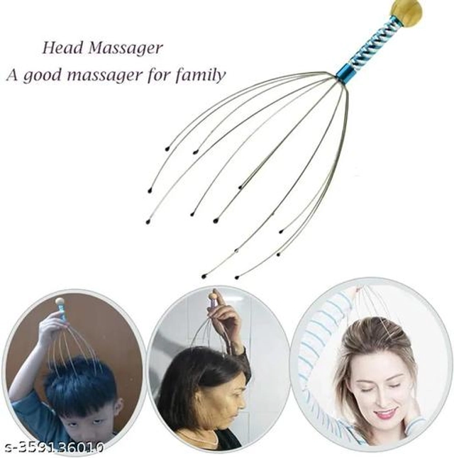 Metal Head Massager (Silver, Pack of 2)