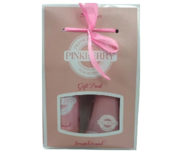 Pinkberry French Perfume (50 ml) with Deodorant (150 ml) for Women (Set of 2)