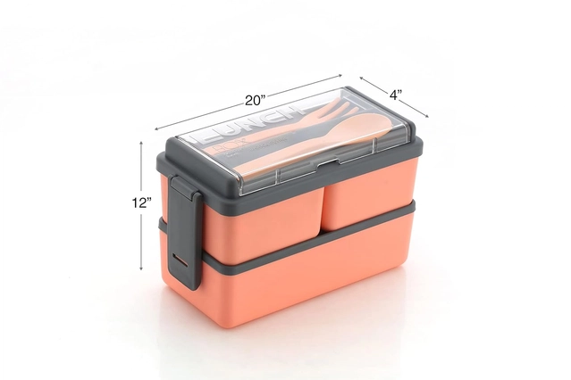 Premium Quality Plastic Tiffin Box 3 Containers Lunch Box  (1500 ml)