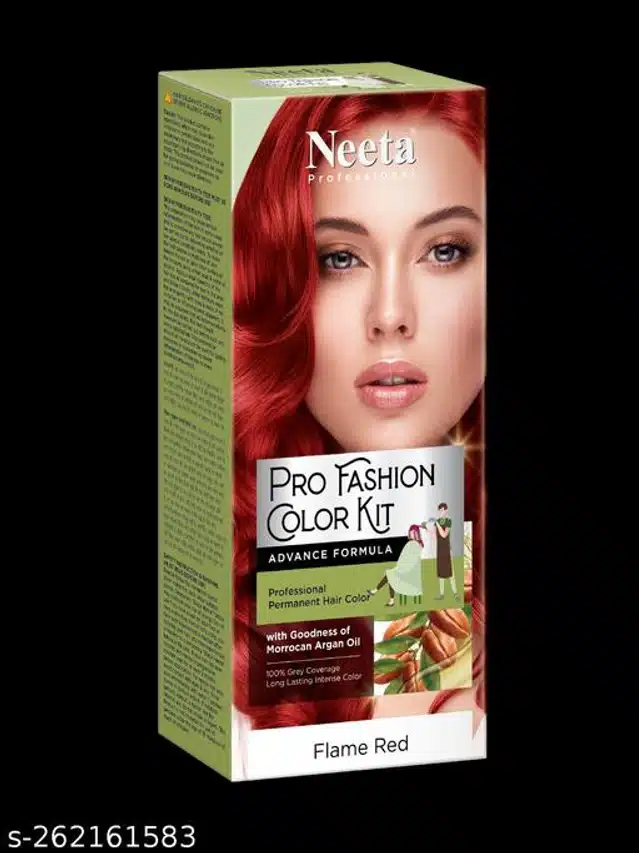 Neeta Professional Fashion Permanent Hair Color (Flame Red, 100 g)