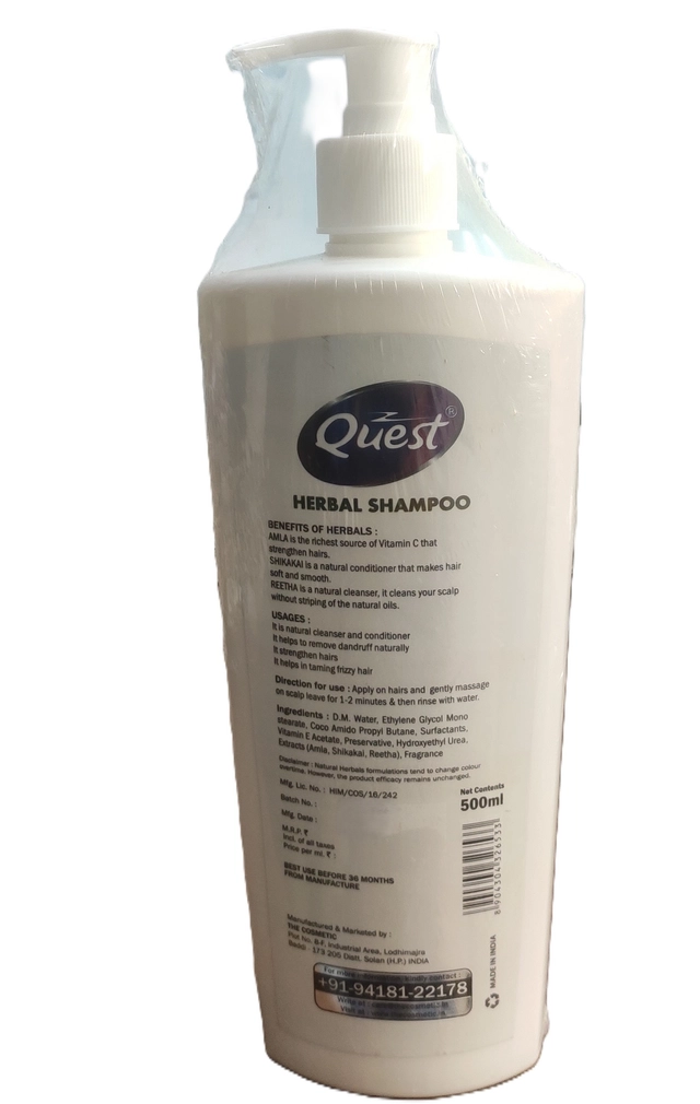 Quest Amla Shikakai Reetha Herbal Shampoo (500 ml)