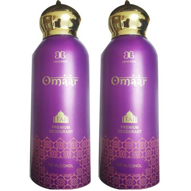 2 Arochem Omaar Taj Premium Deodorant (200 ml) (No Alcohol) (R987)