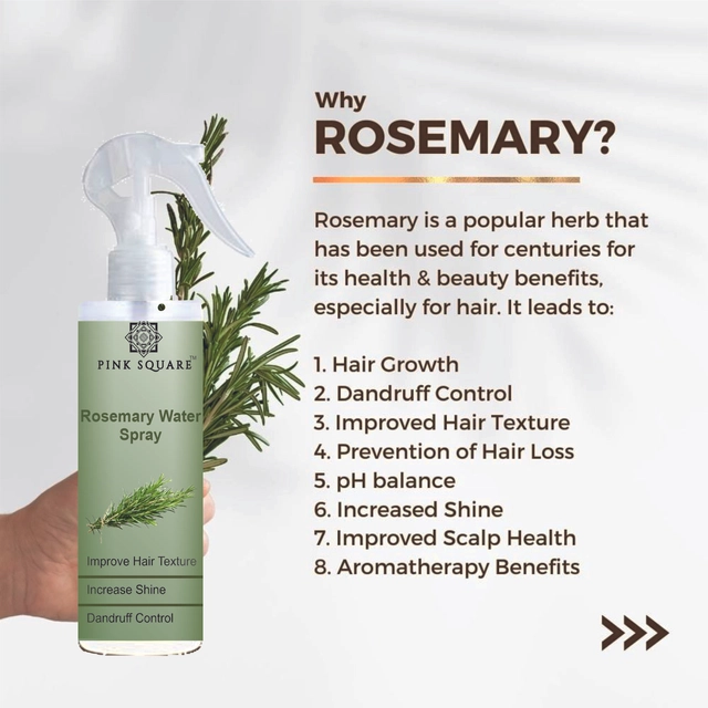 Pink Square Rosemary Water Hair Spray (100 ml)