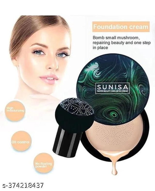 SUNISA Liquid Foundation with with Air Cushion Puff (Beige)