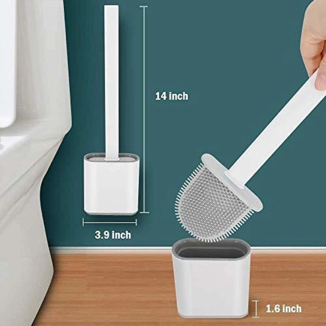 MAGIC PLUS Toilet Brush With Wall Mounting Stick ( Assorted, Pack of 1)