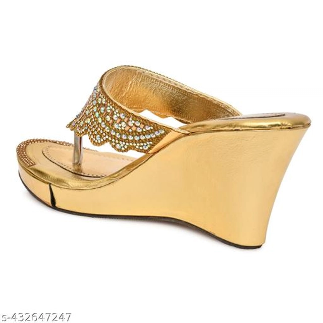 Heels for Women (Gold, 3)