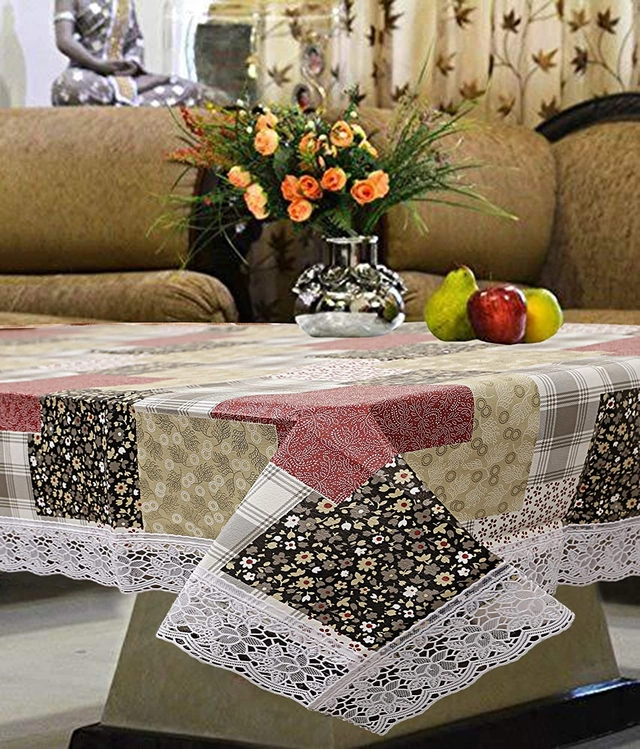 PVC Printed Table Cover (Multicolor, 40x60 inches)