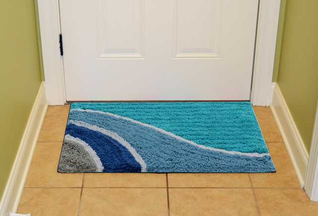 Soft Cotton Anti Skid Bathmat for Home & Entrances (Multicolor) (A-213)