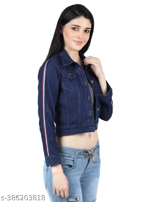 Denim Jacket for Women (Blue, S)